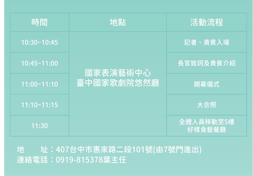 臺中市政府社會局與永信社會福利基金會攜手合作，11月22日在臺中歌劇院舉辦「食」尚復興口腔機能復甦成果展。(圖片來源/永信基金會)