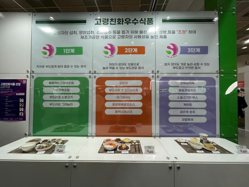 Foodpolis於Food Week的攤位，展示三種質地等級的產品。（攝影/戴淨妍）