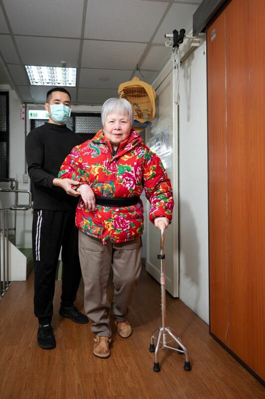 慈安重視長輩的復健與復能。(攝影/黃明堂)