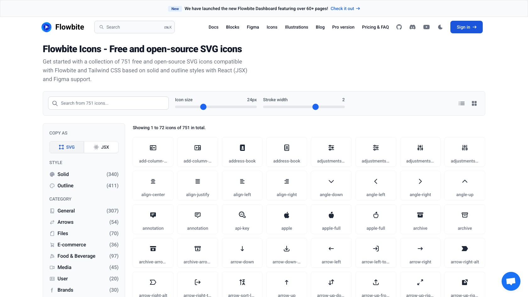 Flowbite Icons